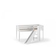 Lit Compact Toboggan Blanc - VIPACK - Scott - Bois massif - Enfant - 207x203x114cm-3