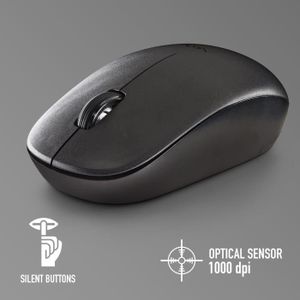 Souris Optique Silencieuse Sans Fil Gembird – Connexion USB-C Et Nano Récepteur