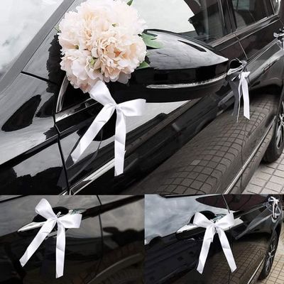 Lot De 100 Nœuds En Ruban De Satin + 70 Autocollants – Décoration Voiture Mariage, Cadeaux, Événements