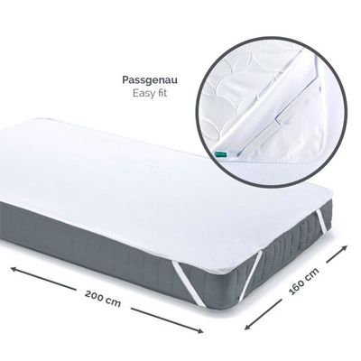 Protège-matelas Imperméable 160x200 Cm – Respirant, Hypoallergénique, Lavable à 90°C – Protection Anti-acariens - 9