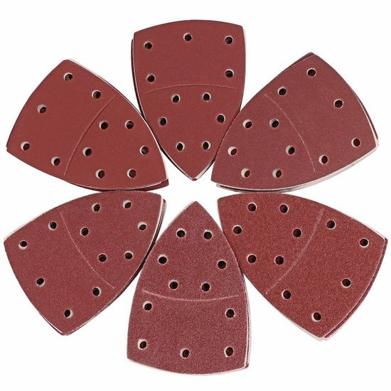 Lot De 100 Feuilles Abrasives Triangulaires - Grains 40/80/120/240/400, Pour Ponceuse Delta