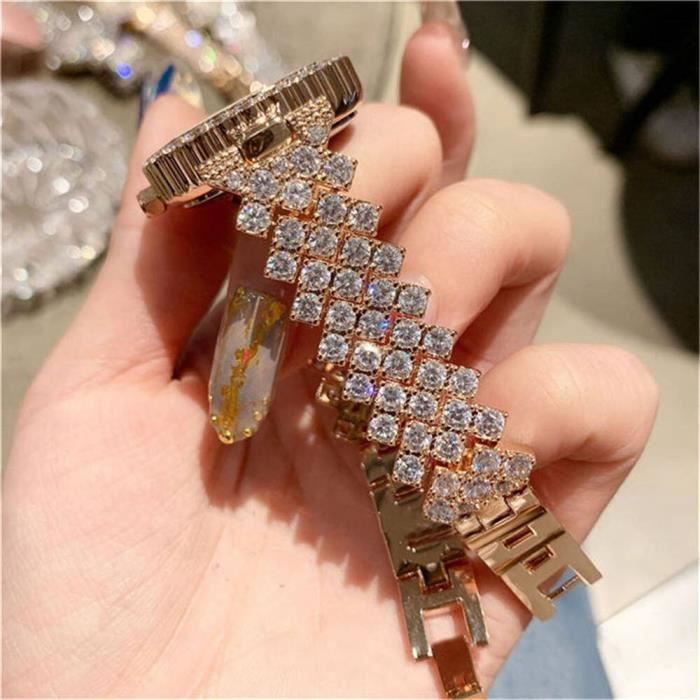 Montre Femme élégante à Quartz - Bracelet Asymétrique, Cadeau Idéal Pour La Fête Des Mères, Anniversaire
