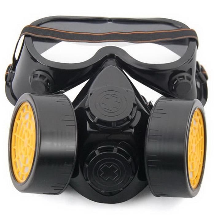 Masque à Gaz Intégral Avec Filtre 40 Mm – Protection Contre Poussières, Gaz, Produits Chimiques – Pour Soudure, Peinture, Travaux