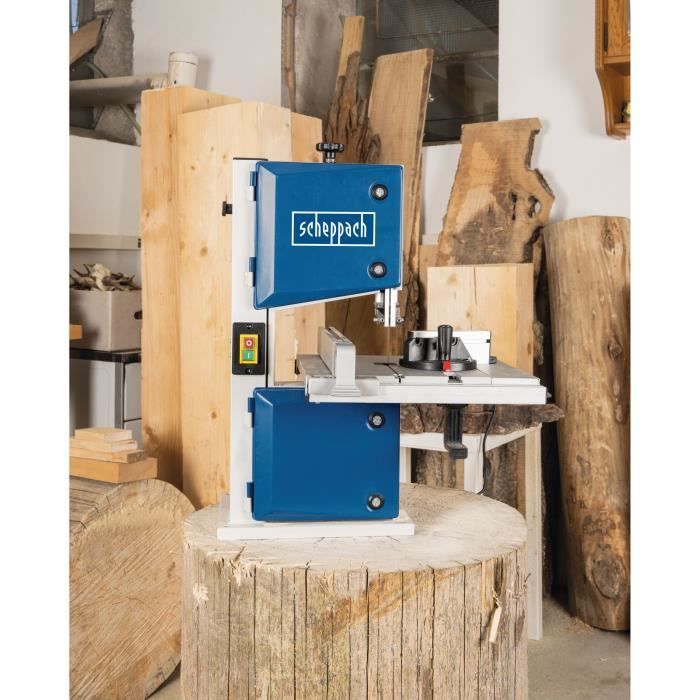 Scie à ruban bois volant D. 355 mm 230V - 900W avec piétement - SRU355