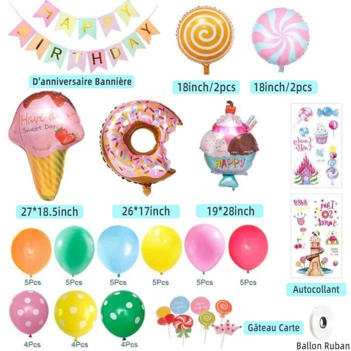 Stitch Thème Enfants Fête d'anniversaire Décoration Ballons Bannières Cake  Toppers Kit