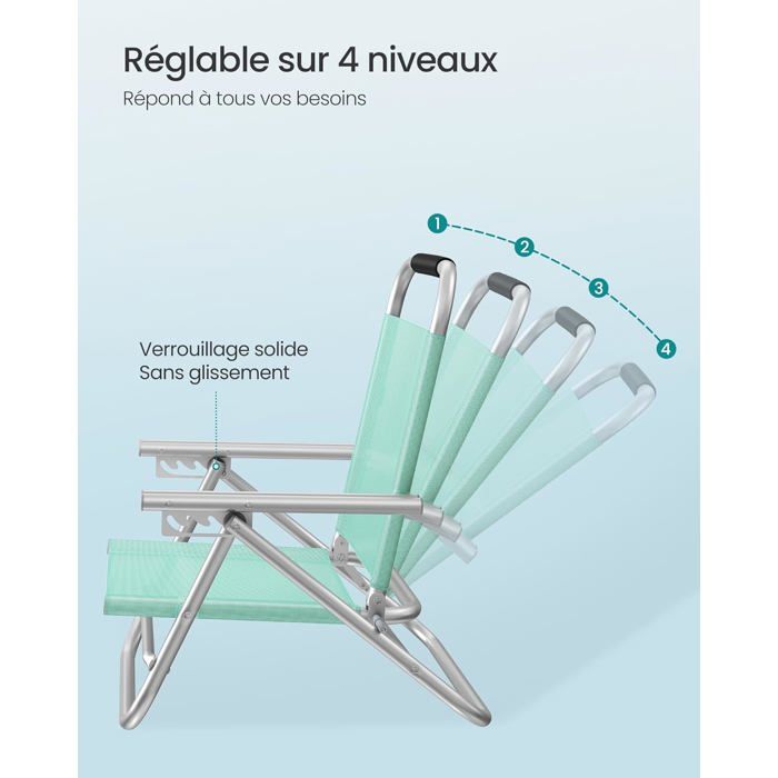 Chaise De Camping Pliante Xplor - Vert - Portable Et Légère - Siège Extérieur