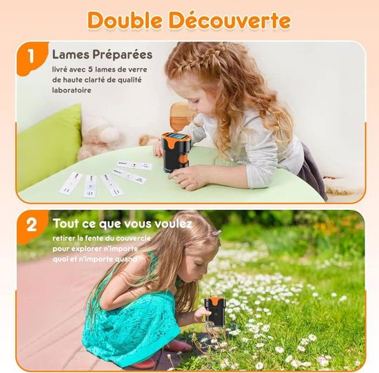 Microscope Numérique Portable 1000x Pour Enfants - Exploration USB Avec Stockage Et Support SD