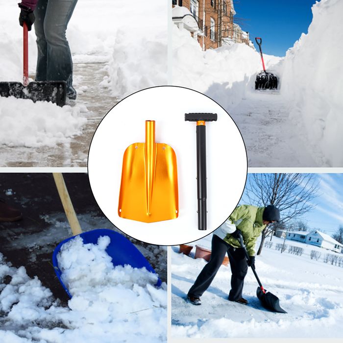 Pelles de Luge Portable pour : Outil de déneigement avec poignée en Forme de D | Pelles Multifonctions pour | Pelle de Luge Portable pour entrée de Voiture, Jardin, Camping, Patio Pelles de Luge Portable pour : Outil de déneigement avec poignée en Forme de D | Pelles Multifonctions pour | Pelle de Luge Portable pour entrée de Voiture, Jardin, Camping, Patio