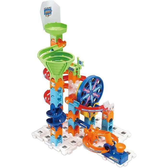VTech Marble Rush Ultimate Set Electronic XL200E – Circuit à Billes Géant 127 Pièces – Grande Roue Motorisée, Sons Et Lumières – Dès 4 Ans – Version FR