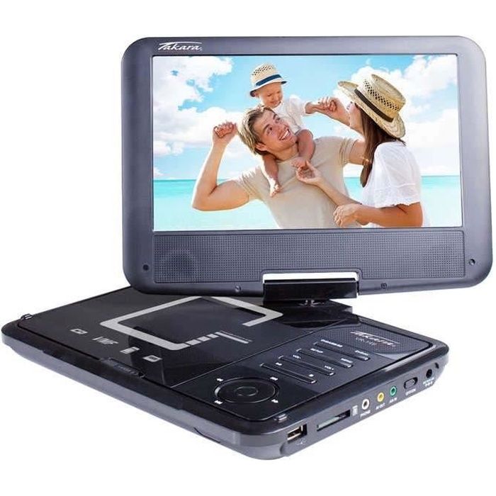 TAKARA VR149B Combiné Lecteur DVD Portable 9- Noir
