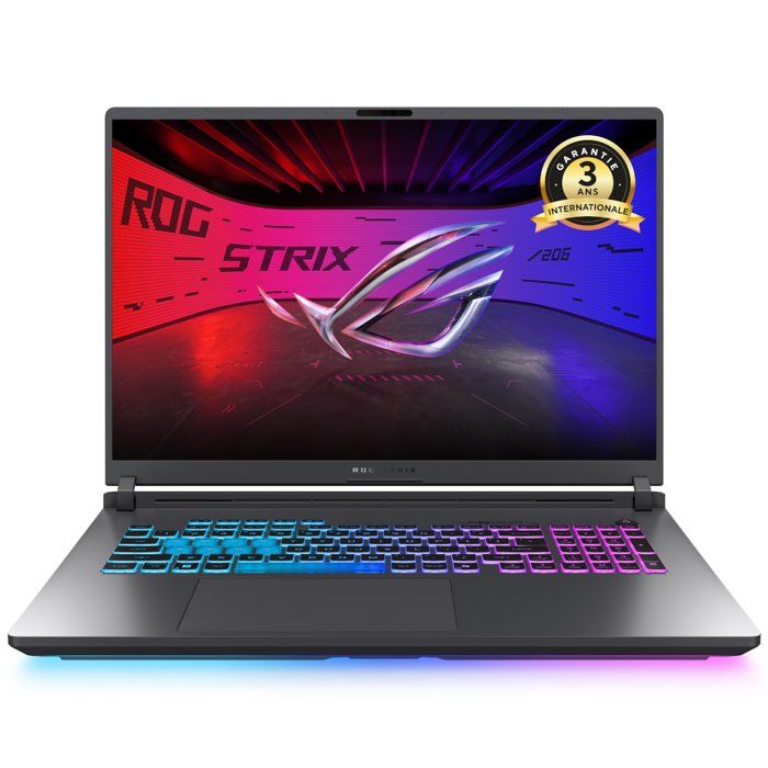 PC Portable Gamer ASUS ROG Strix G18 : Win 11 18.0 WQXGA 300Hz RTX 5060 8Go Intel Core Ultra 9 290HX Plus RAM SS