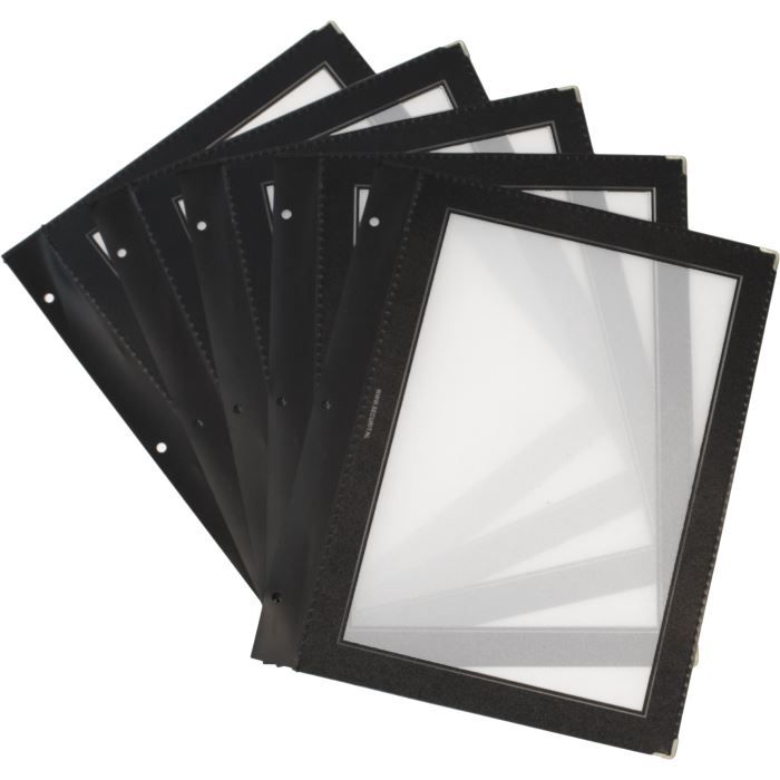 Set de 5 inserts A4 noir Ligne Bois
