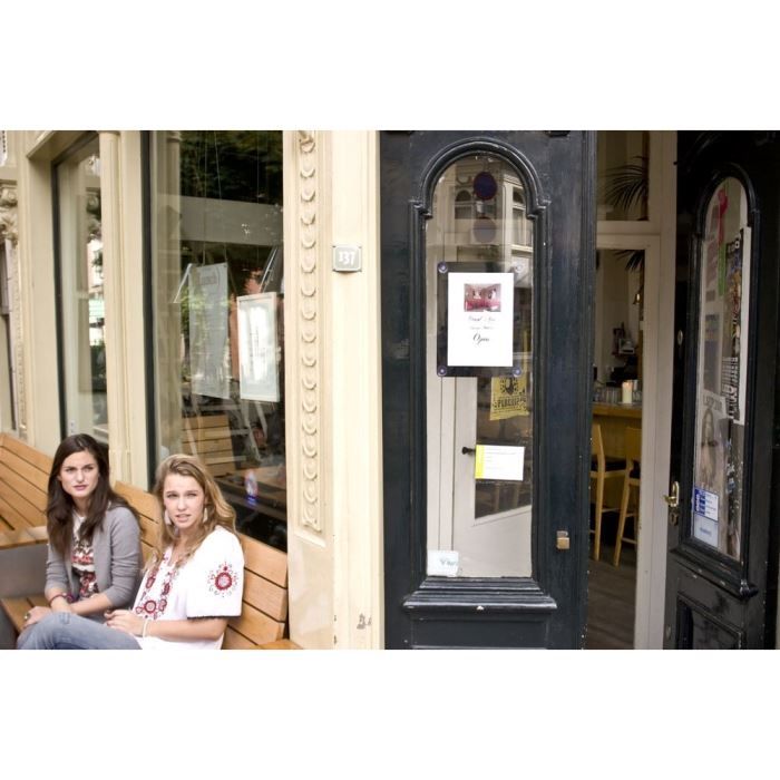 Porte affiche pour vitre - A4 - noir