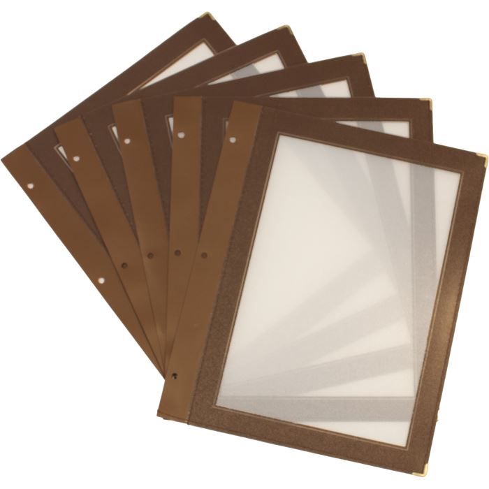Set de 5 inserts A4 marron Ligne Bois
