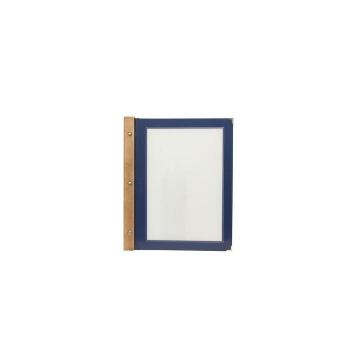 Protège menu A4 bleu Ligne Bois, 2 inserts