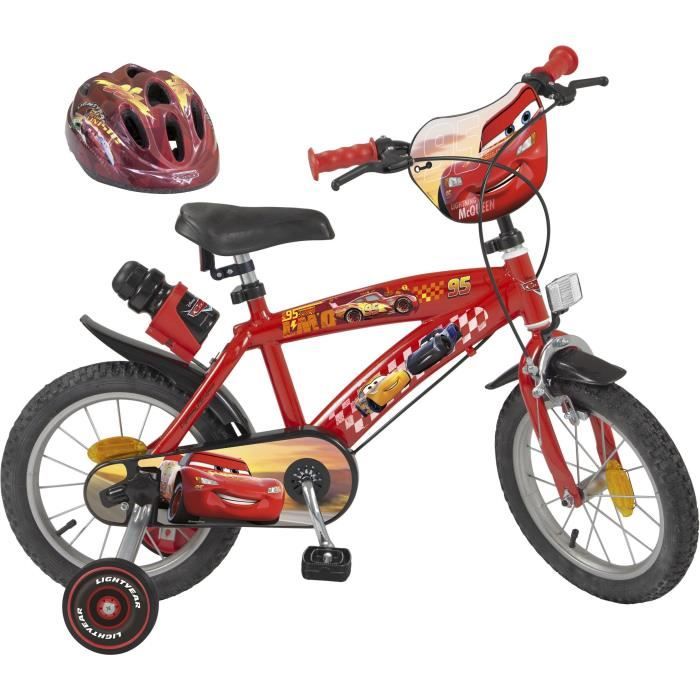 Pik&Roll - Vélo pour enfant + casque -Cars- - 14- -Rouge