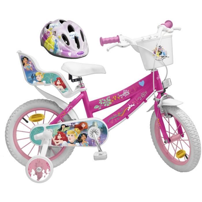 Pik&Roll - Vélo pour enfant + casque -Princesse- - 14- - Rose
