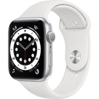 Apple Watch Series 6 GPS - 44mm Boîtier aluminium Argent - Bracelet Blanc (2020) - Reconditionné - Excellent état
