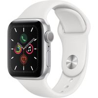 Apple Watch Series 5 GPS 40 mm Boîtier aluminium Argent - Bracelet Blanc - S/M (2019) - Reconditionné - Excellent état