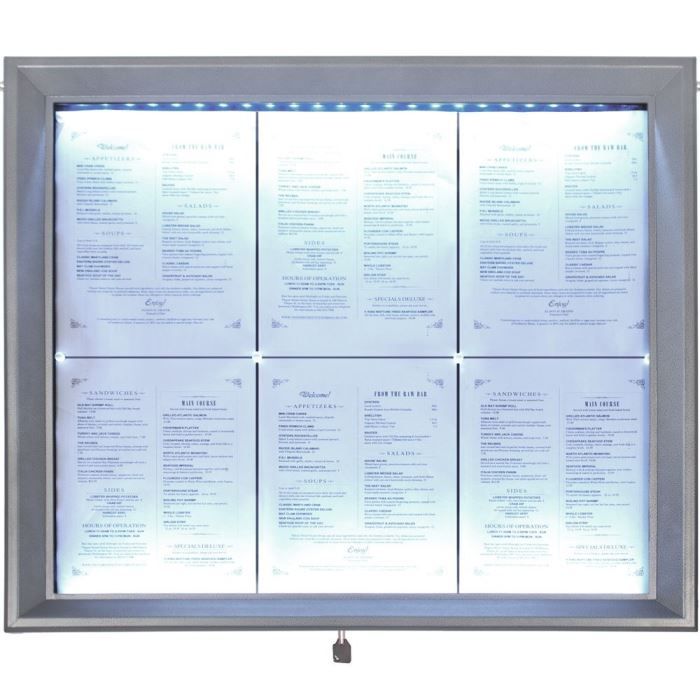 Porte menu éclairé LED 6x A4