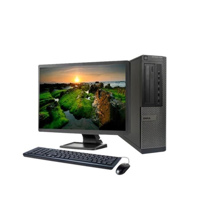 Unité Centrale Dell 7010 SFF - Core i5 - RAM 8Go - HDD 750Go - Windows 10 - Ecran 22