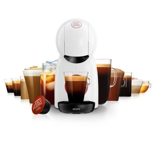KRUPS Nescafé Dolce Gusto YY4204FD Piccolo XS Machine à café, Cafetière dosette, Multi-boissons, Intuitive, Pression 15 bars, Blanc