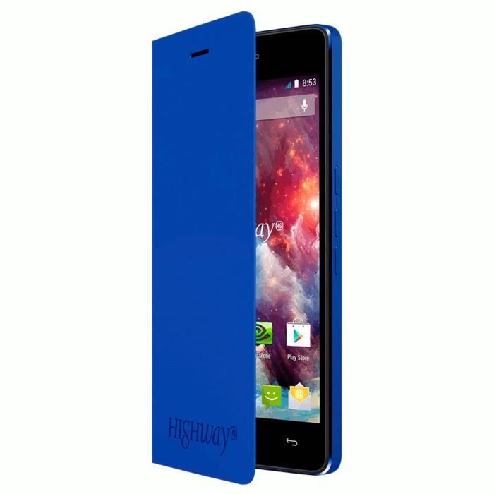 Wiko Folio Back cover pour Highway 4G bleu électrique