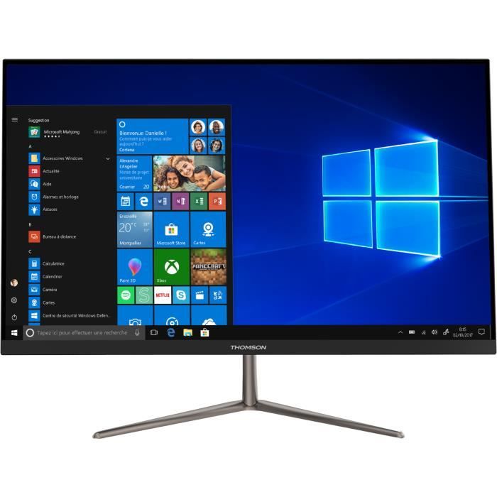Ordinateur Tout-en-un - THOMSON AIO21C4GR-K - 21,5'' FHD - Intel Celeron - RAM 4Go - Stockage 1To HDD - Windows 10 S