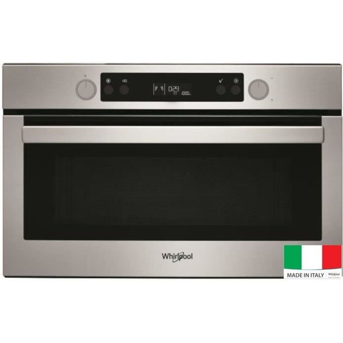 WHIRLPOOL AMW804IX Micro-ondes grill encastrable - 31L - 800 W - Combiné grill 1000W - Gris