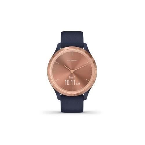 Garmin vivomove 3S - Montre connectée avec aiguilles mécaniques et écran tactile- Rose Gold Blue
