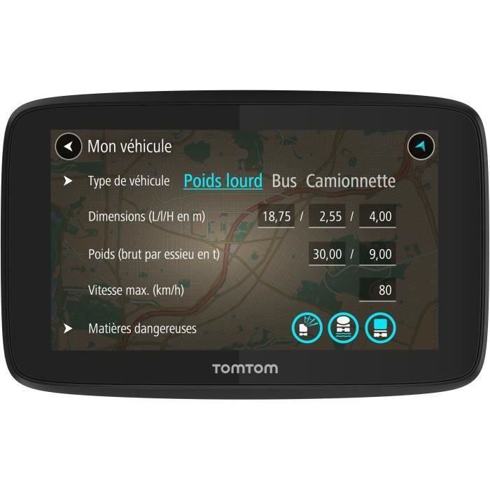 TomTom GO Professional 520 - GPS Poids Lourds 5 pouces, cartographie Europe 49 pays, Wi-Fi intégré, appels mains-libres
