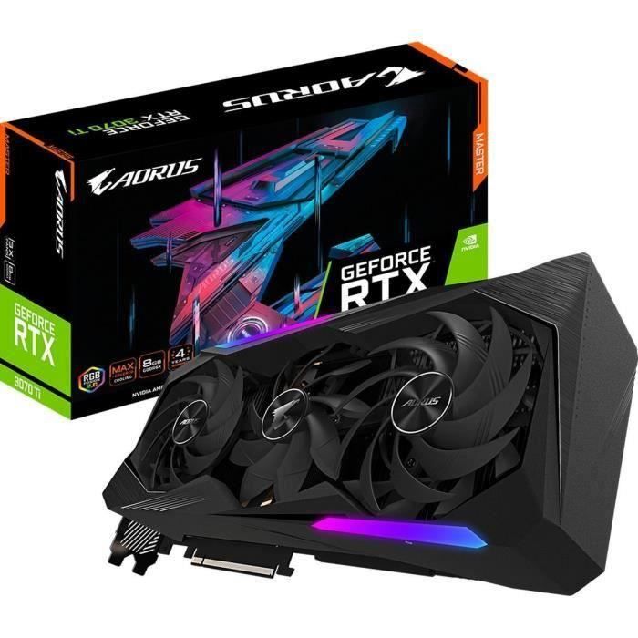 GIGABYTE AORUS GeForce RTX 3070 Ti MASTER 8 Go LHR (GV-N307TAORUS M-8GD)