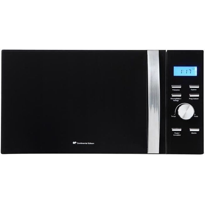 Micro ondes CONTINENTAL EDISON - Noir - 48,28 x 39,72 x 27,82 cm - 23L - 800W - Plateau 27 cm