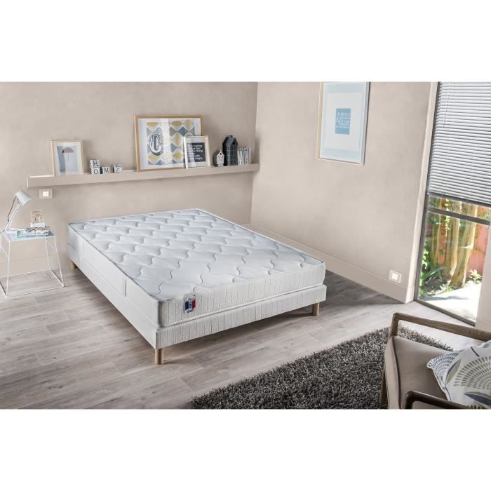 CONFORT DESIGN Matelas TARIFA 140x190 cm - Mousse - Equilibré - 25 kg/m3 - 2 personnes