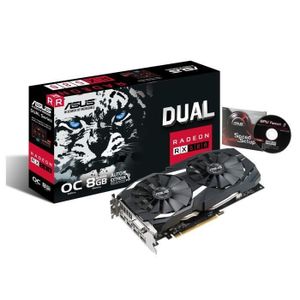 Asus Carte graphique AMD Radeon RX 580 - DUAL-RX580-O8G - 8Go GDDR5 Asus Carte graphique AMD Radeon RX 580 - DUAL-RX580-O8G - 8Go GDDR5