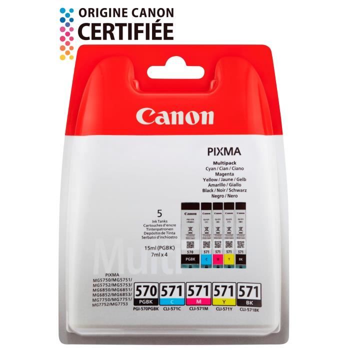 Cartouche canon 570 571 - Cdiscount