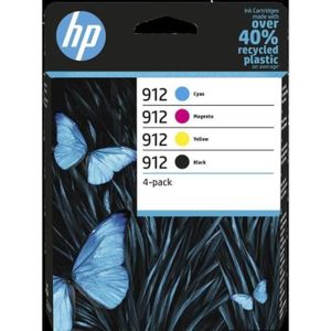 PACK CARTOUCHES HP 912 Pack de 4 cartouches d'encre noire, cyan, j