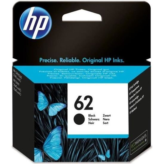 HP 62 Cartouche d'encre noire authentique (C2P04AE) pour HP Officejet Mobile 250, HP Envy 5540/5640/7640, HP Officejet 5740 e-AiO