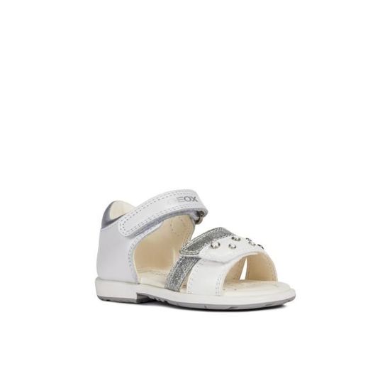 Sandales Bébé Fille Geox Verred - Cuir Souple, Semelle Respirante, Scratch - Style Mickey & Friends - Marche Précoce