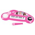 Lexibook - Piano Barbie électronique pour enfants - Effets lumineux et microphone - Haut parleur intégré - Rose-0