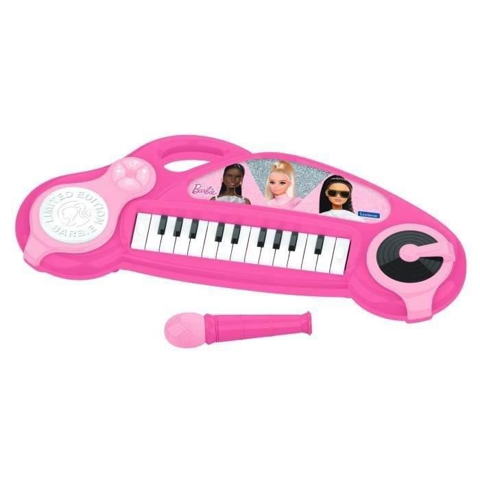 Lexibook - Piano Barbie électronique pour enfants - Effets lumineux et microphone - Haut parleur int