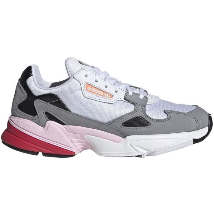 adidas falcon femme noir gris rose