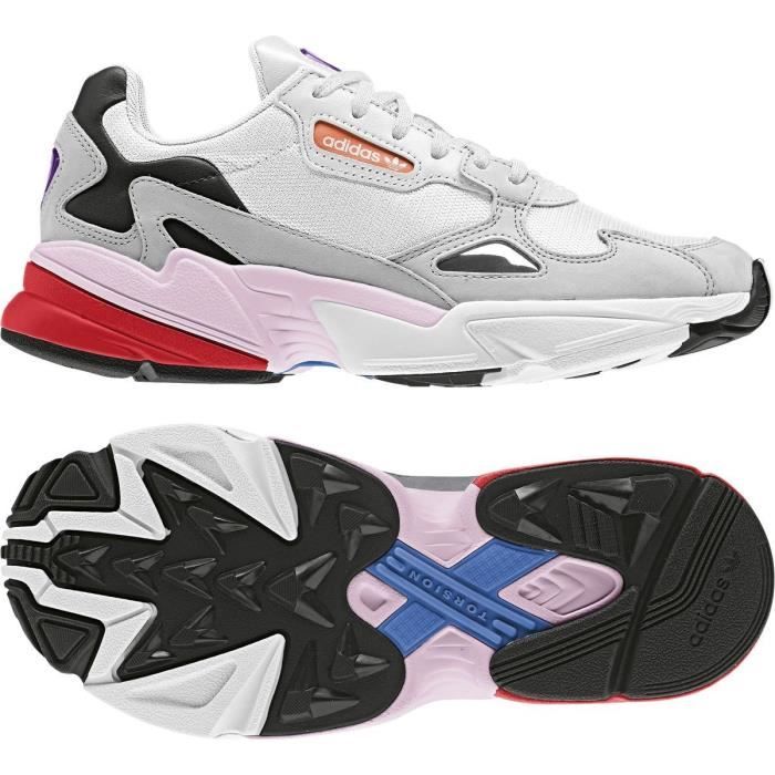 Adidas falcon femme blanche et rose outlet