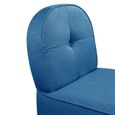 DAISY Fauteuil pieds bois - Tissu bleu jean - L 52 x P 67 x H 76 cm-3