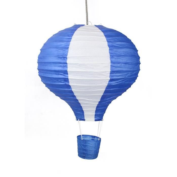 Suspension Papier Montgolfiere Enfant E27 40w Bleu Cdiscount Maison