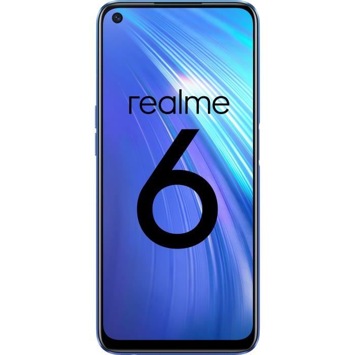 Vente T&eacute;l&eacute;phone portable REALME 6 Comet blue 128 Go - RAM 4 Go pas cher
