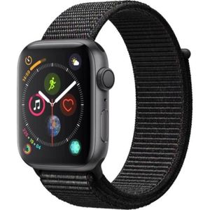 MONTRE CONNECTÉE Apple Watch Series 4 GPS - 44mm Boîtier aluminium gris sidéral - Boucle noir (2018) - Reconditionné - Excellent état