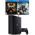Pack PS4 Pro Noire 1 To + 2 Jeux PS4 : Call of Duty Black Ops 4 + Destiny 2-0