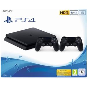 CONSOLE PS4 Console Sony PlayStation 4 Slim 1 To + 2 Manettes 