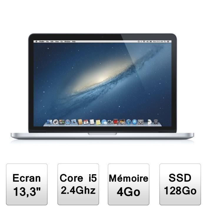 Vente PC Portable Apple MacBook Pro 13" avec écran Retina (ME864F/A) pas cher Vente PC Portable Apple MacBook Pro 13" avec écran Retina (ME864F/A) pas cher